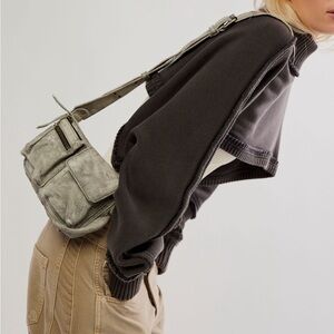 Free People Wade Sling Gray Crossbody Bag